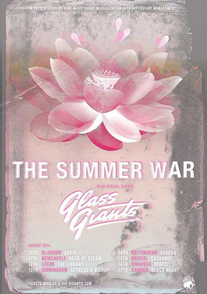 The Summer War / Glass Giants gig poster image
